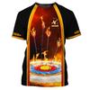 Camiseta Personalizada com Nome 3D Estampada por Toda a Peça com Gráfico de Tiro com Arco Para Homens Mulheres Camisetas de Manga Curta com Gola Redonda Roupas