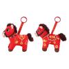 Plush Materia Plush Horse Keychain Red Color Zodiac Pony Figurine Horse Doll Pendant  Birthday Gift
