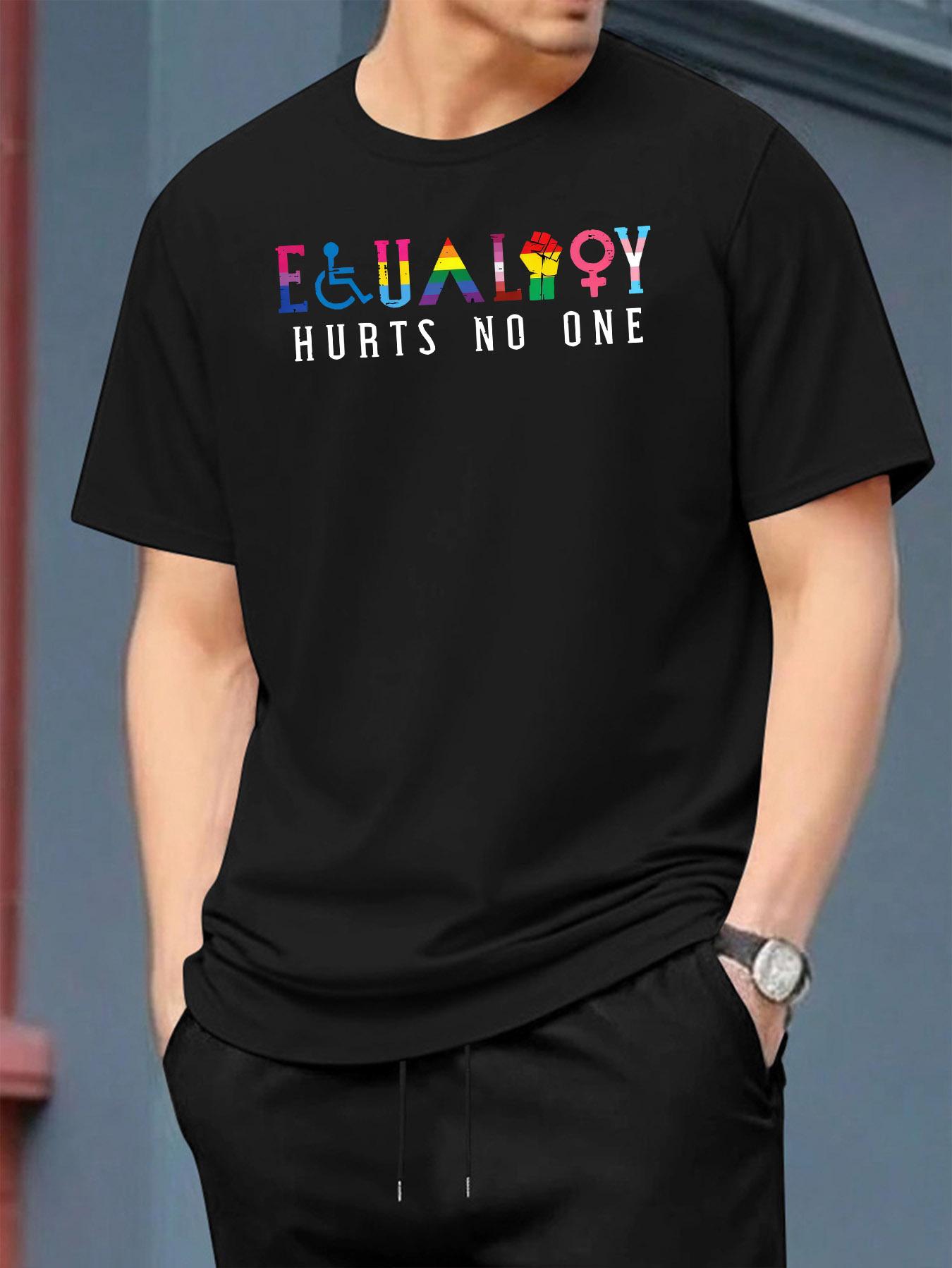 Equality Graphic Tshirt - White Casual Tee with Equality... S