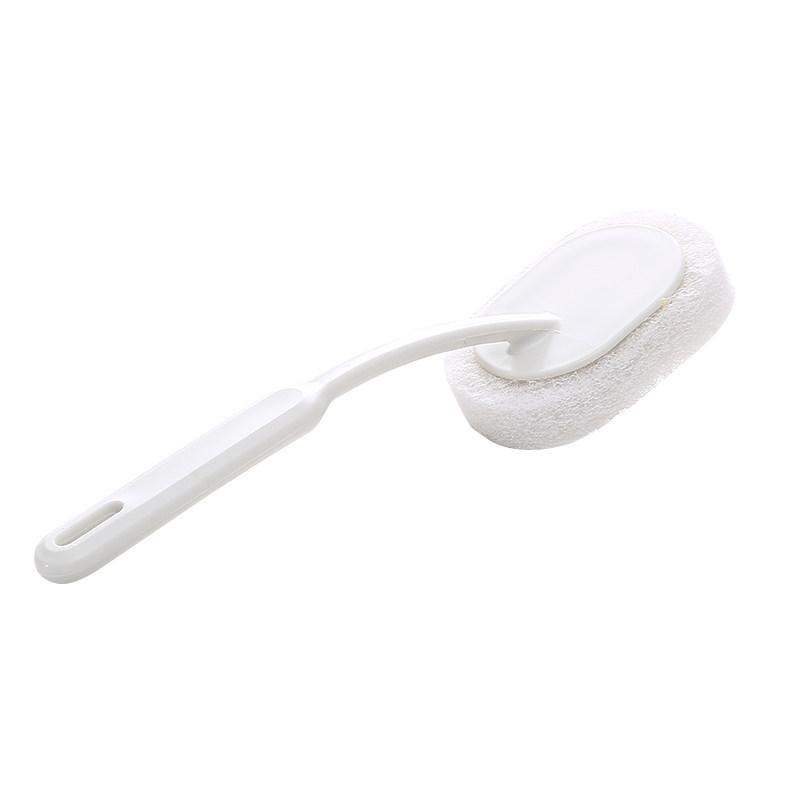 Long Handle Sponge Scrubber for Bathroom, Thickened Scouring Pad Brush for Bathtubs, Floors, and Tile Stain Removal