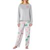 Women's Butterfly Print Long,Sleeved Pajama Set
