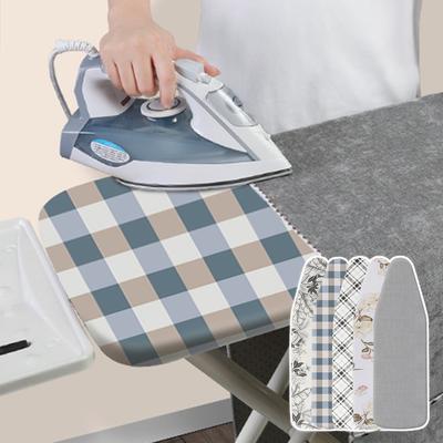 Heat Resistant Ironing Board Cover Pad Heavy Duty Cotton Cloth with Elastic Edge Scorch Proof Non-Slip Cover Fo S/M/L Size Home