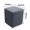Elastic Jacquard Ottoman Cover Solid Color Footstool Case Durable Pouf Stool Cover  Home Decor