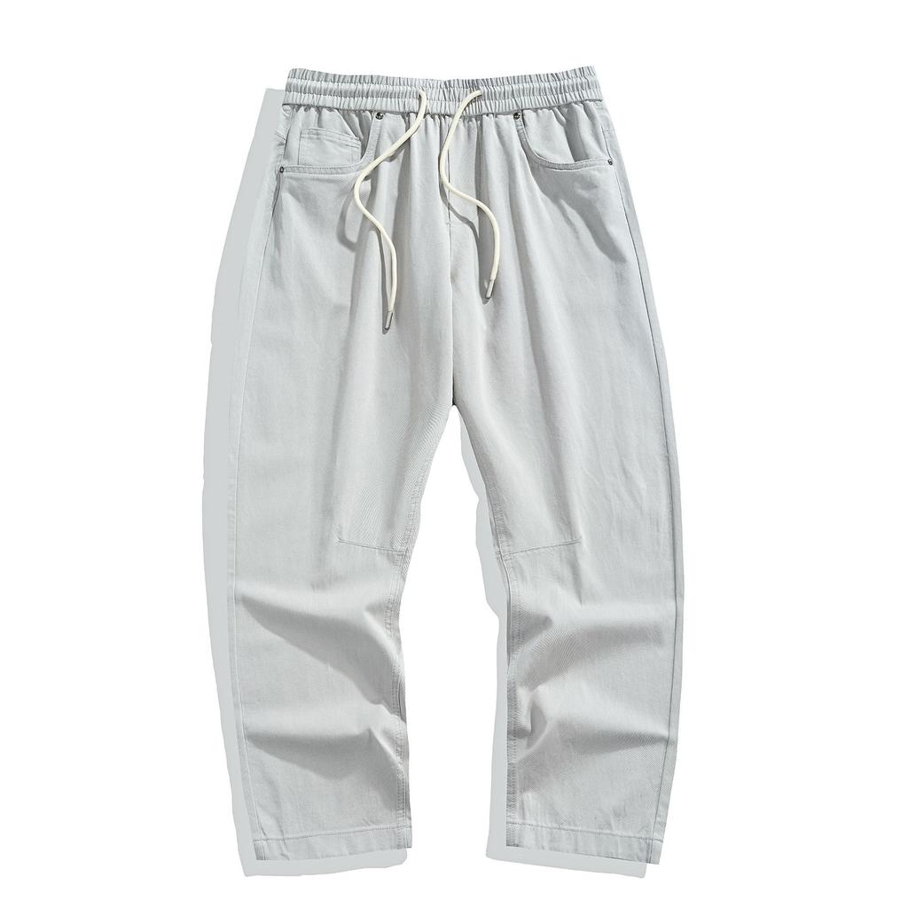 Minger | Summer Thin Lyocell Casual Pants Men's American Retro Trend Brand Loose Wide Leg Straight Pants