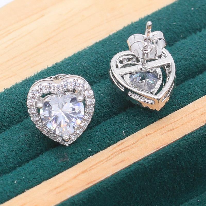 Europe and The United States Anti Allergy AAA Zircon Necklace Earring Ring Jewelry Set