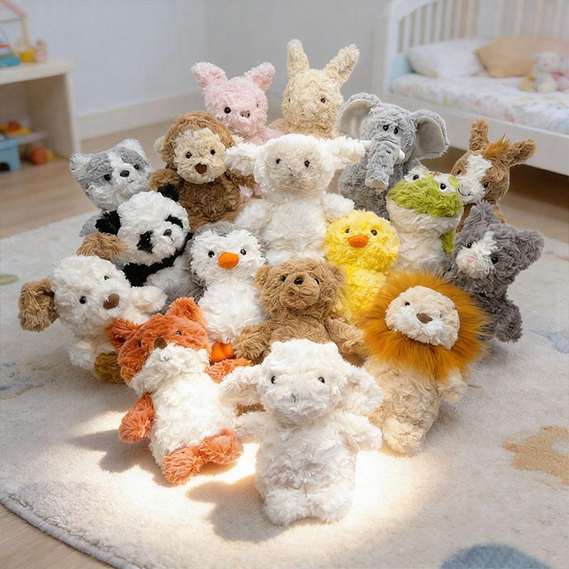 16Cm Animal Plush Toys Elephant Wolf Lion Sheep Bear Stuffed Doll Kawaii Home Decor Toys Accompany Sleep Toy Birthday Gifts