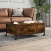 Vidaxl Tavolino da caffè su ruote, Rovere affumicato, 91x55x34 cm