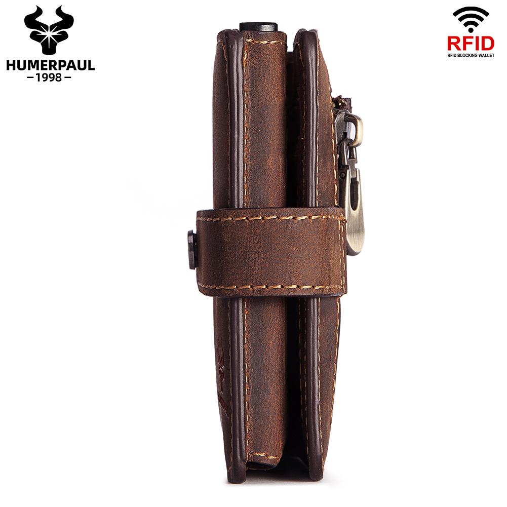 HUMERPAUL кожаный кошелек 100% коровья кожа кредитная карта кошелек коричневый — фото 7