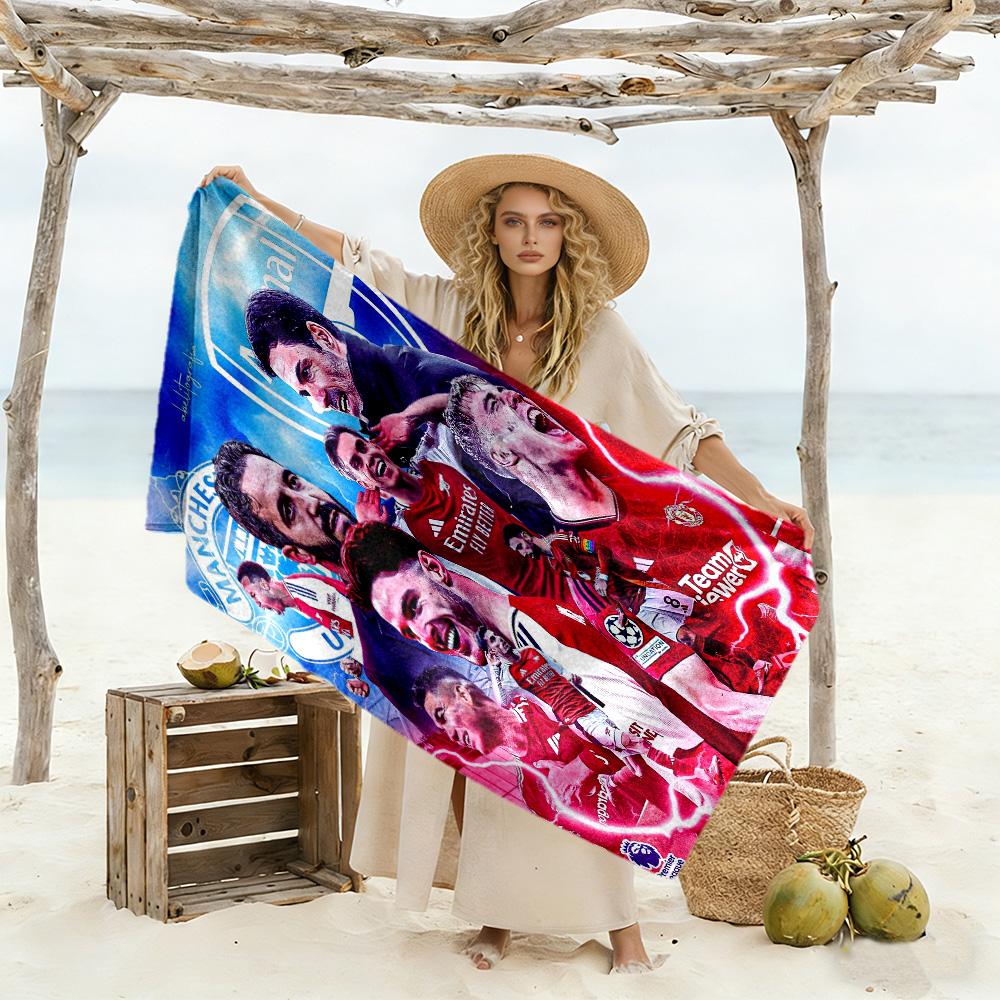 Arsenal Football Player Beach Towel Quick-Dry Soft Microfiber Comfortable Lightweight
