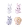 Plush Figurines Cute Little Rabbits Family Figurines Adorable Decorative ItemsKeychains Bags Accessories and Small Ornaments