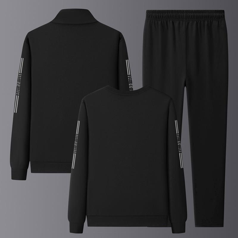 Men's Spring Autumn Large Size Hoodies 3Pcs Set Jacket+Hoodies+Pants Tracksuit Casual Outfit Athletic Sportswear