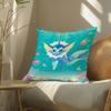 Pokemon Gold Silver Anime Plush Pillow Cover Soft Short Plush Cushion Cover For Sofa Bedroom Living Room Decor Gift