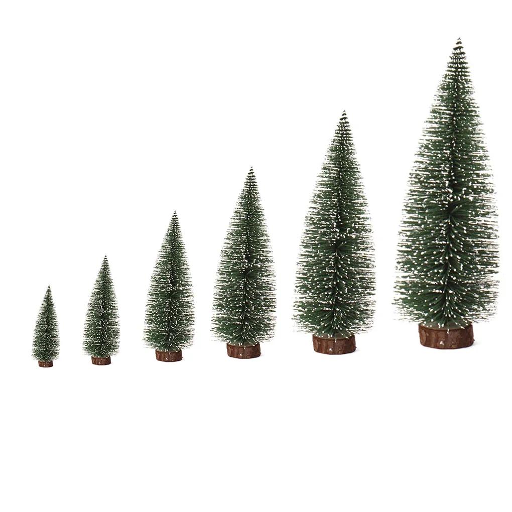 Mini Pine Christmas Tree Artificial Tabletop Decorations Festival Plastic Miniature Trees 2026 New Year Decorations for Xmas