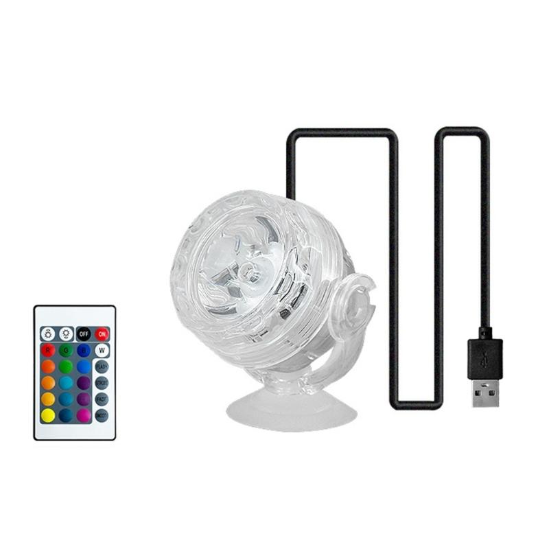 Aquariums LED Light Spotlight LED for Small Size Fish Tanks Remote Type Spotlight Waterproof Adjustable Light Color