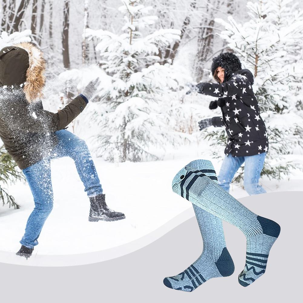 Electric Heated Socks Washable Winter Thermal Socks Outdoor Skiing Foot Warmer for Men and Women
