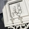 Punk Hollow Cross Pendant Dangle Earrings For Women Minimalist Silver Color Round Circle Drop Dangle Earring Ear Jewelry Gifts