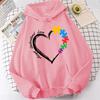 Autism Heart Accept Understand Love Print Hoodies For Women Fashion Casual Pullovers Long Sleeves Autism Mom Sweatshirts Tops