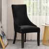 Velvet Sloping Chair Cover High Back Armchair Cover Solid Accent Dining Chair Covers Slipcover Office Hotel Home House De Chaise