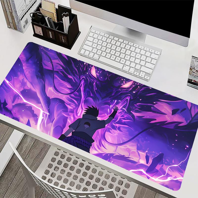 Mouse Pad PC Accessories Keyboard Pad Office Desk Mat Anti Slip Mousepad Naruto Sasuke Rubber Gaming Tablet Pad HD Extended Pad