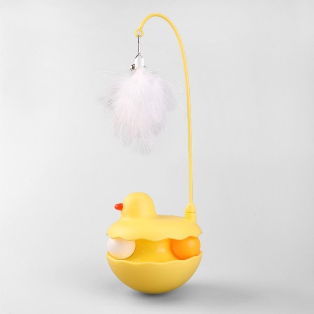 Duck Shaped Tumbler Cat Toy Bite Resistant Kitten Play Wand Self Entertaining Toy  Playing
