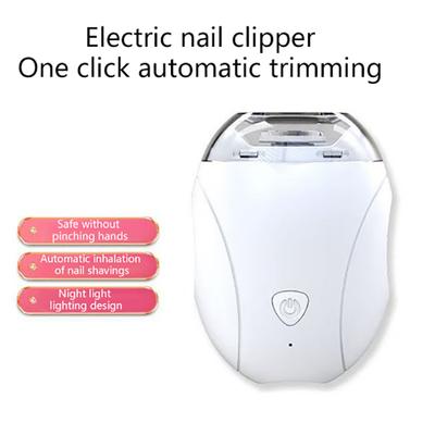 Tagliaunghie Elettrico Portatile per Bambini Con Luce Tagliaunghie per Dita Unghie Lucidanti Lima per Unghie Con 3 Velocità Regolabili