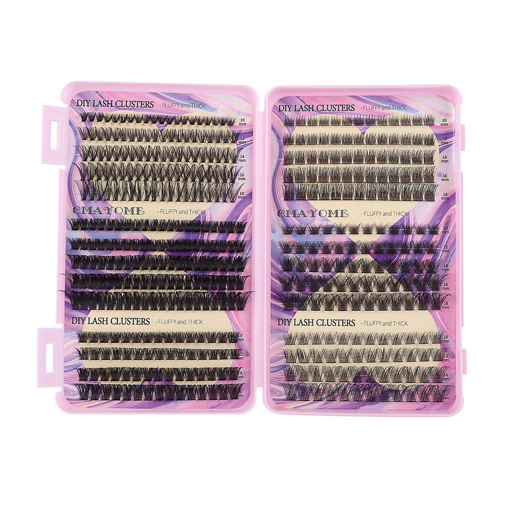 False Eyelash Extension Set, Single Cluster Of 433 Clusters Of 10-18Mm Length Mixed Eyelashes