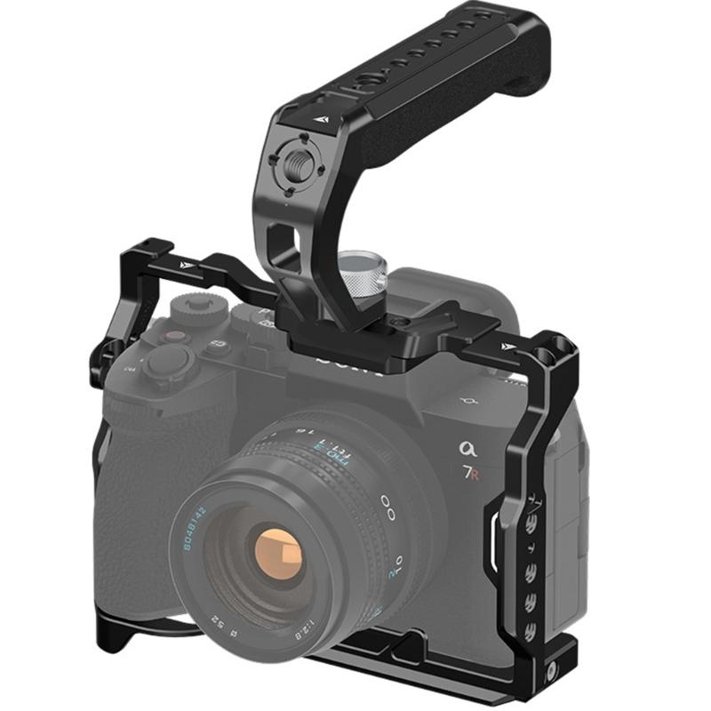 Aluminiowy Ergonomiczny Uchwyt Górny Kamery z Pokrętłem Szybkiego Zwalniania i Antypoślizgową Silikonową Konstrukcją Uchwytu Akcesoria