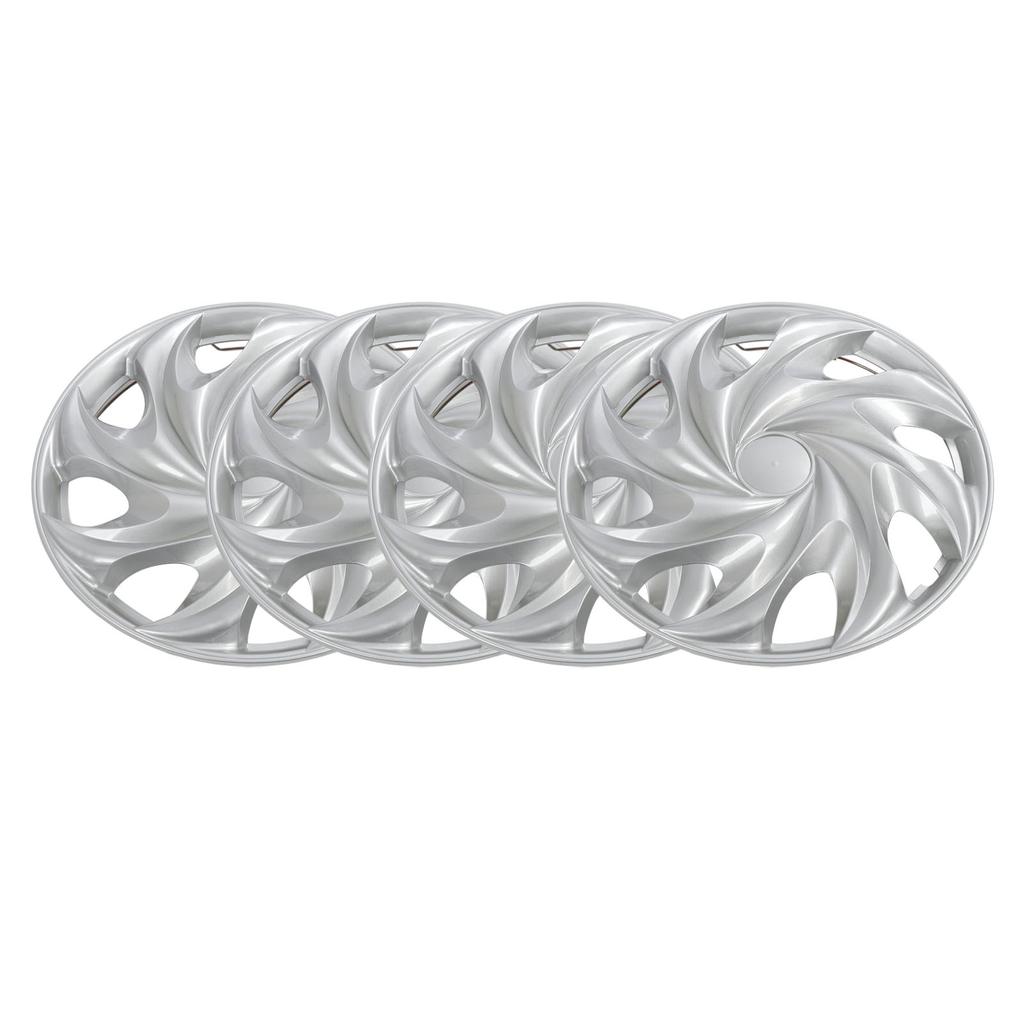 4 stk 13-tommers hjulnavdeksler Sølvhjul Felgdeksel Navkapsler for biler lastebiler varebiler