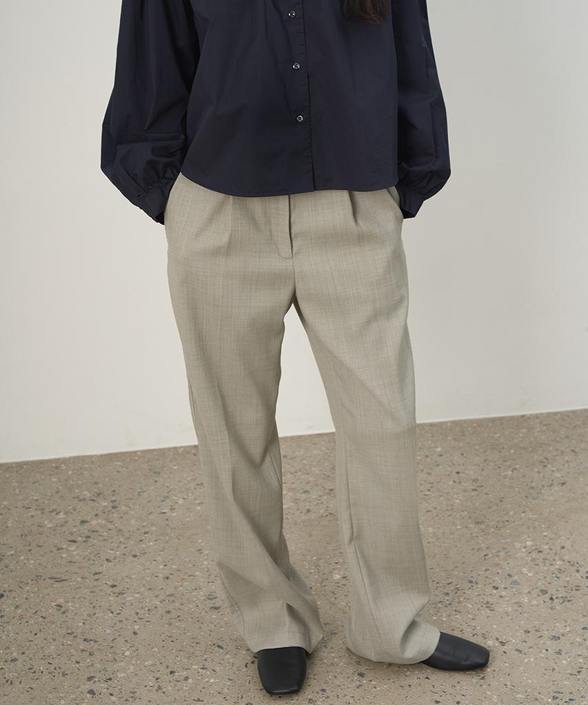 Leopeusaideuhwaiteulabel Summer Wool Pants Light Gray