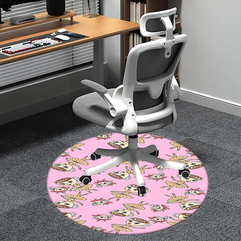 

Chair Mat: Cute Ballet Cup Design, Pink Background, Home Decor, Sofa Rug, Office Carpet Gift for All Rooms1118120a 80cm by 80cm