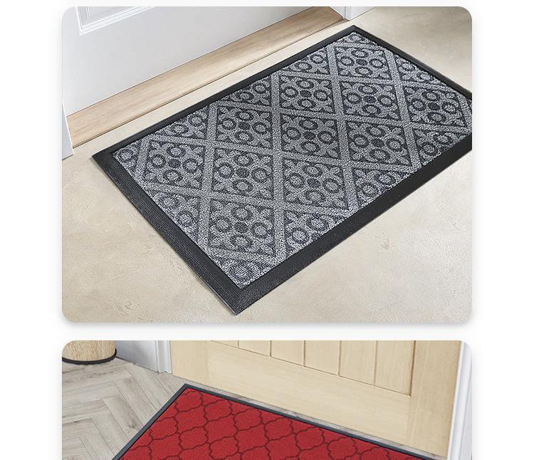 Geometric Anti-Slip Mud Wiping Door Mat - Wear-Resistant Rubber, Polypropylene