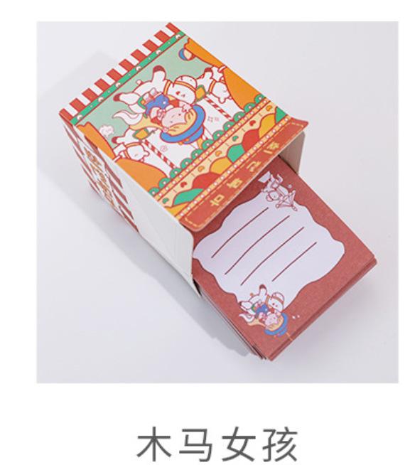 

Kawai Cartoon Milk Carton Naughty Bear Note Pad Multi Functional Removable Message Self Adhesive Strip Office School Supplies
