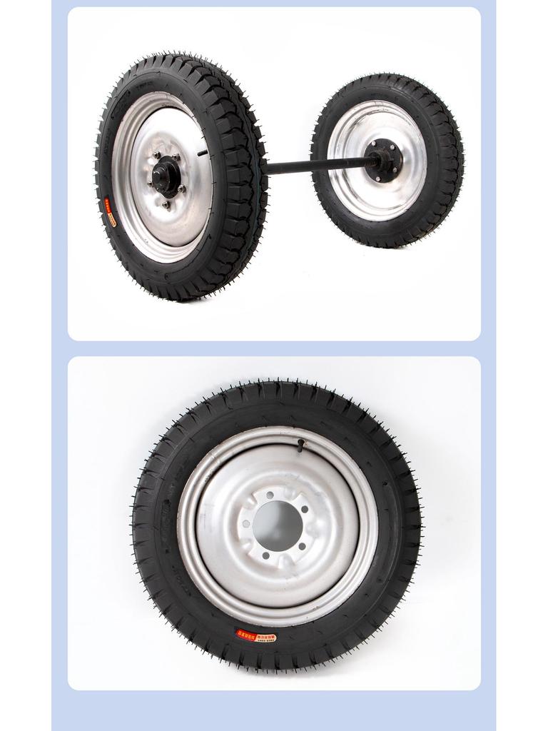 26-Inch Heavy-Duty Inflatable Tires for Two-Wheel Construction Site Wheelbarrow and Trailer Undercarriage