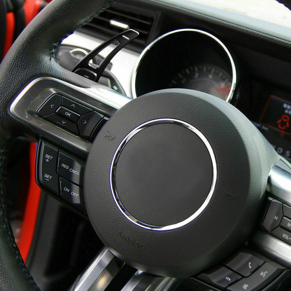For Ford Steering Wheel Shift Paddle Shifter Trim Cover for Ford Mustang 2015+