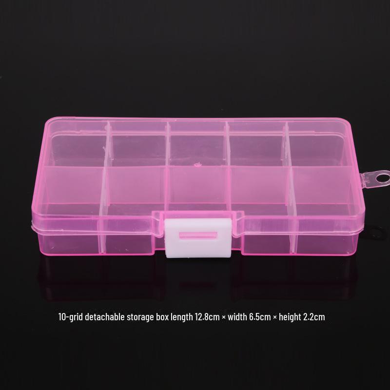 

Прозрачная многофункциональная шкатулка для хранения ювелирных изделий 10-grid detachable with white buckle