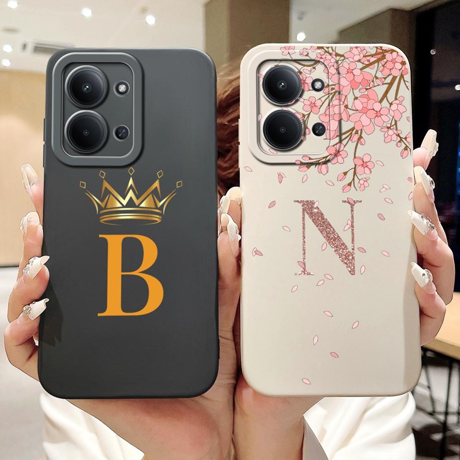For Xiaomi Redmi 15C 5G Case Luxury Crown Flower Letters Soft Silicone Funda Shockproof Cover For Xiaomi Poco C85 Redmi15C Shell