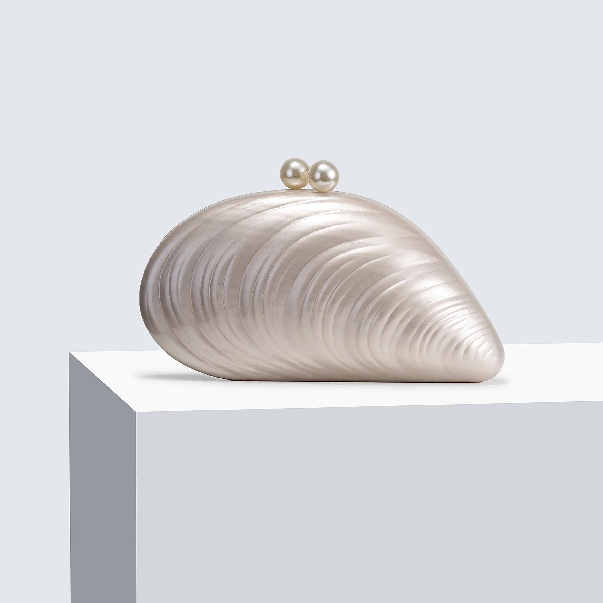 

New Acrylic Shell Shape Evening Clutch for Women Fashionable Shoulder Bag Wedding Party Purse