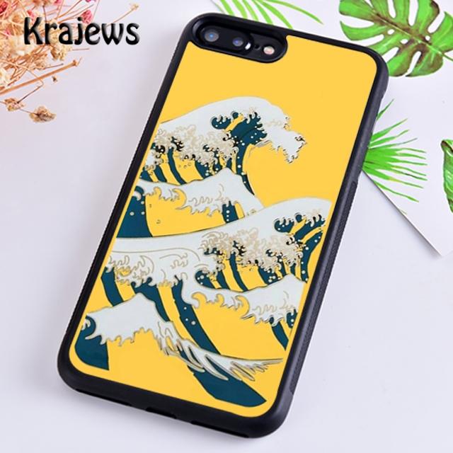 Krajews Cartoon Cute Stylish Waves Phone Case For iPhone 17 Air 16 15 14 plus 11 12 13 pro max Plus coque Shell Fundas
