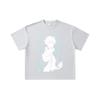 260 GSM Doppelgarn 32er Zählung 100% Baumwolle Jujutsu Kaisen V2 Gojo Druck Unisex Schweres Baumwoll-T-Shirt