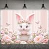 2D Flat Printing Bunny with Flower Crown & Teacup Backdrop
