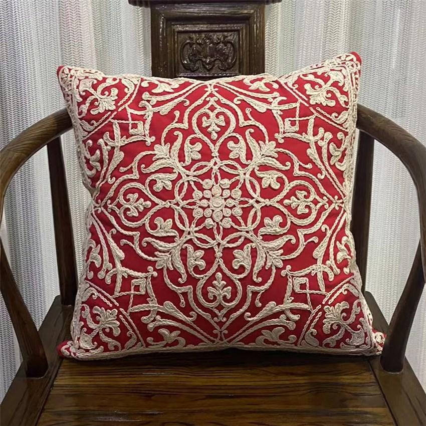 

50x50cm Premium Linen Pillowcase Modern Nordic Style Sofa Cushion Case Cotton Rope Embroidery Car Pillow Cover Home Decor 50x50cm