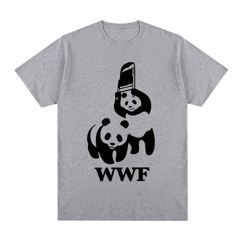 Panda WWF WTF T-shirt Funny Vintage Cotton Men T shirt New TEE TSHIRT Womens Tops