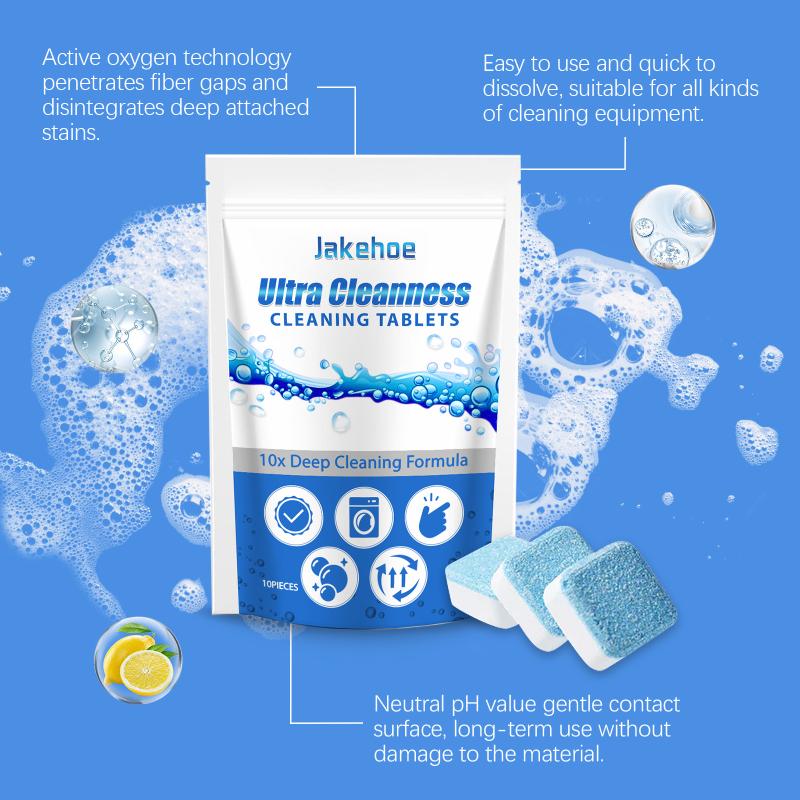 Cleaning Effervescent Tablets Powerful Multi Surface Stain Remover Long Lasting Deodorizer for Home Office Fish Tank