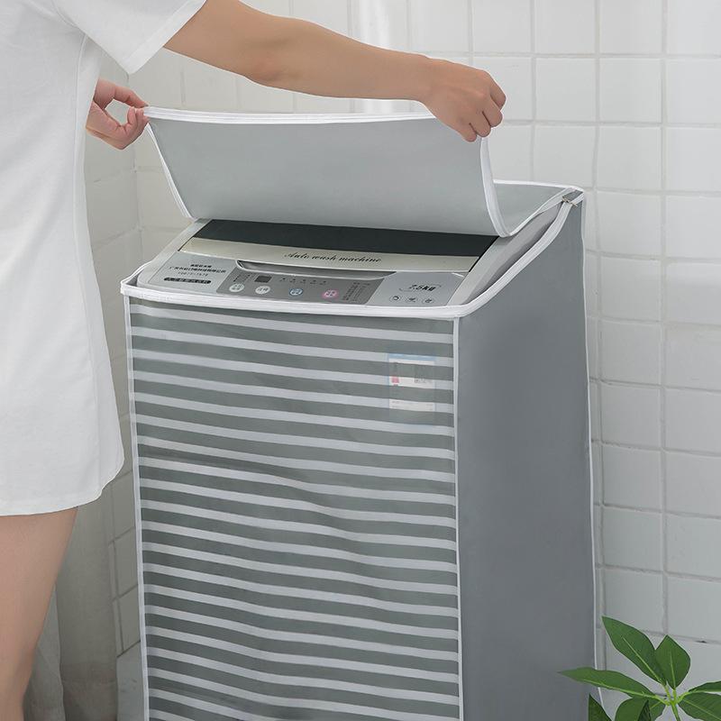 Carton Cactus Print PVEA Washing Machine Cover Universal Waterproof Sunscreen Automatic Roller Open Dust Cover Dust Cloth New
