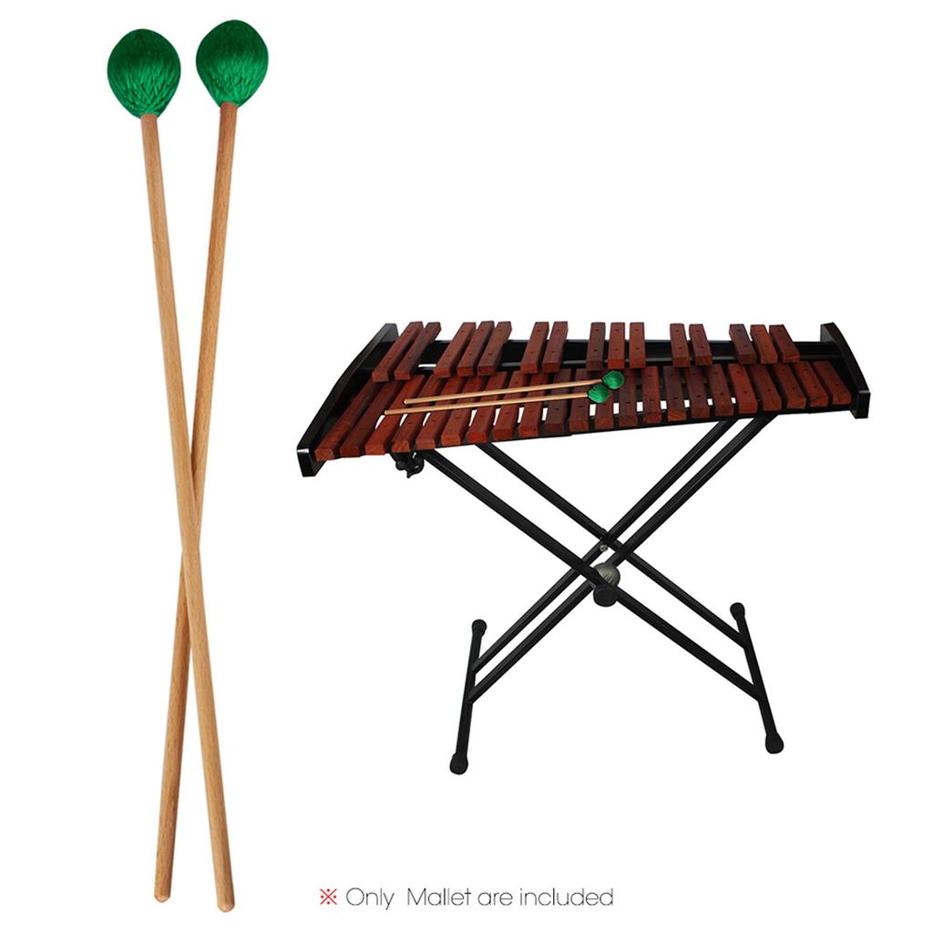Middle Marimba Stick Mallets Xylophone Glockensplel Mallet with Beech Handle Percussion Kit Musical Instrument