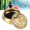 3pcs With Lid Incense Burner Holder Brass Brass Incense Burner  For Home Yoga Spa Decor