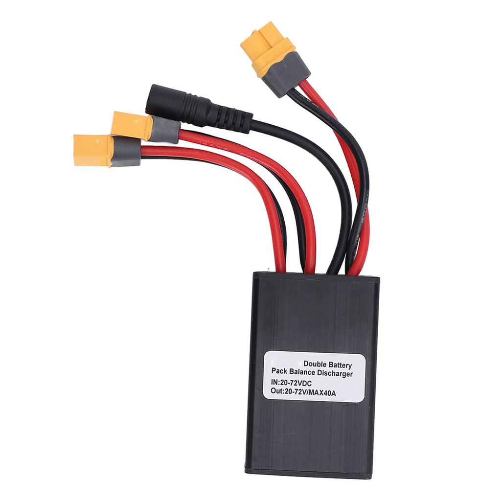Double Battery Pack Balance Discharger 20V-72V Dual Battery Pack Switch Balancer 40A with Charging P