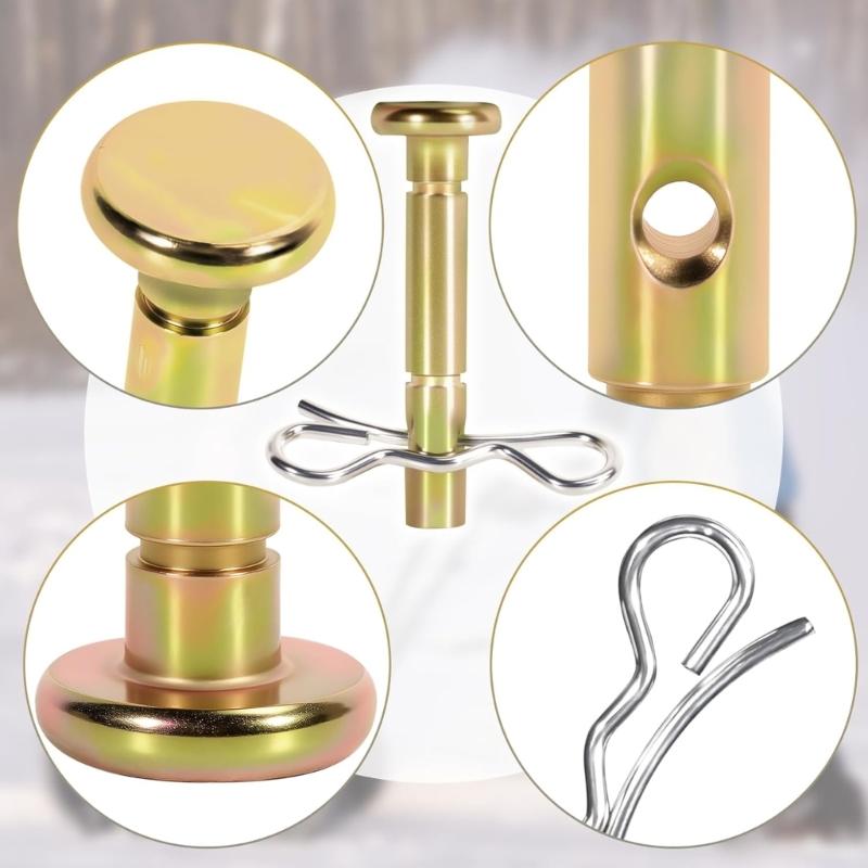 Pack of 20Pairs Shear Pin and Cotter Pin Suitable with Snow Throwers Sturdy Zinc Alloy Construction 1/4" x 1.5" Size
