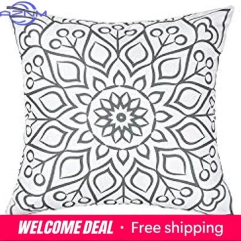 Gray Autumn Pillow Cover Outdoor Cushion Cover Soft Pillow Cover For Sofa Or Accommodation
