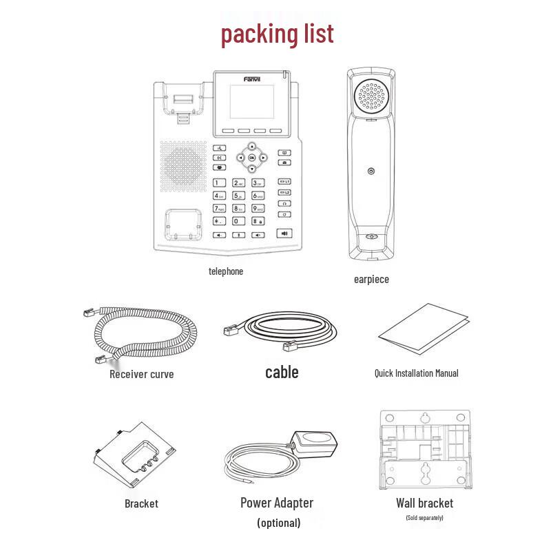 Fanvil X3SW Wi-Fi IP Phone (CN Version)